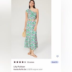 Lilly Pulitzer Green and Pink Floral Dress